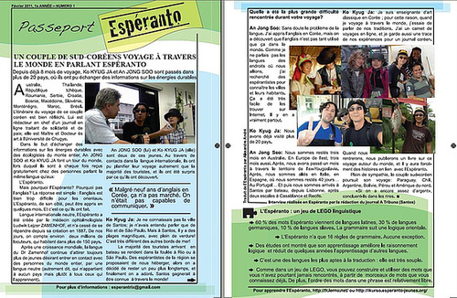 Un couple de sud-Coréens voyage à travers le monde en parlant espéranto